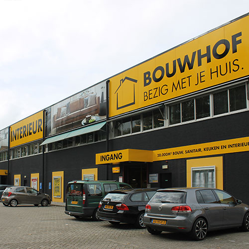 Blomsma Print & Sign gevelrenovatie signing Bouwhof Zoetermeer