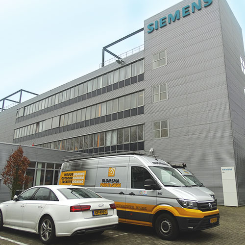 Blomsma Print & Sign Siemens kantoor decoraties, wandvisuals en glasfolie