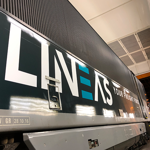 Lineas locwrapping treinbestickering locomotieven wrap Blomsma Print & Sign